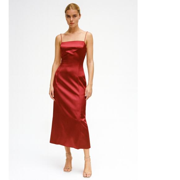 Vintage Watters & Watters Satin Maxi Dress 14 - Picture 1 of 9